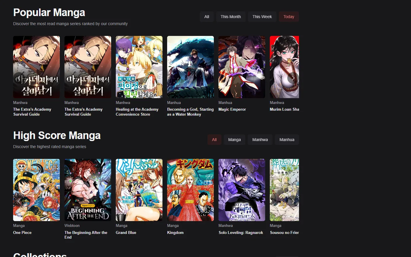 RoliaScan popular story collections